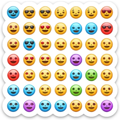 Non-obvious emoji for advertising sticker