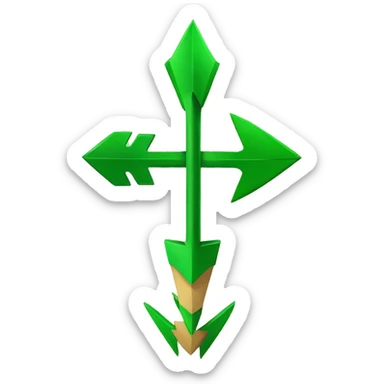 GREEN ARROW THAT GOES UP sticker