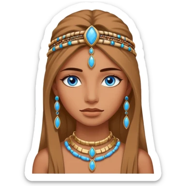 blue eyed desert tribe woman sticker