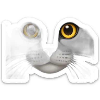Cat, deep grey, âmbar eyes, British long hair sticker