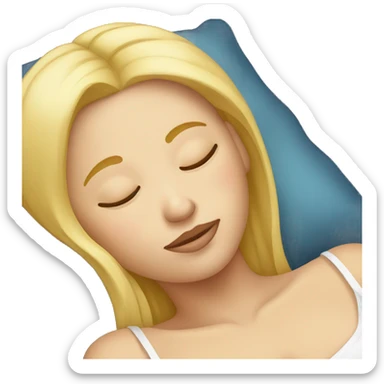 blonde girl sleeping sticker
