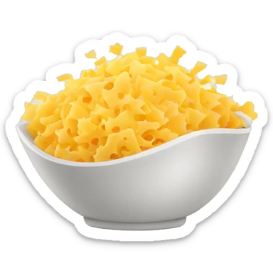grated cheese in a bowl  sticker