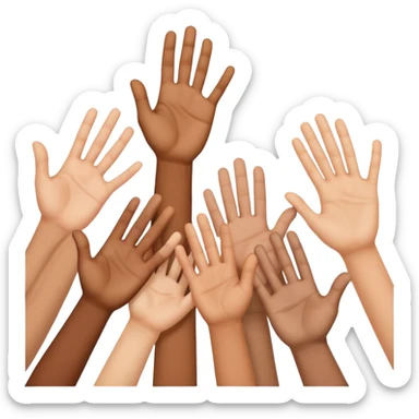 many hands sticker