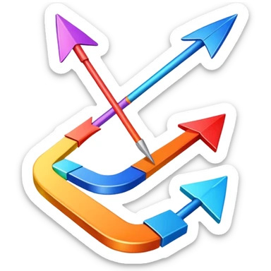 mach mir etwas das darstellt das man sein ganzes leben umkrempelt mit pfeilen sticker