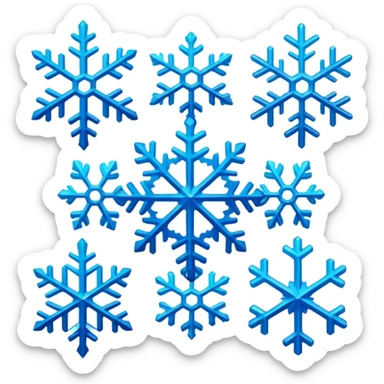Snowflakes in different colors sticker
