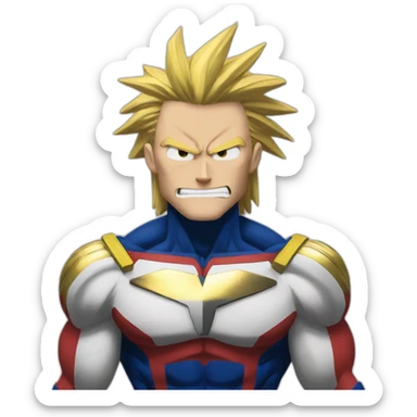 All might hero motivated sticker