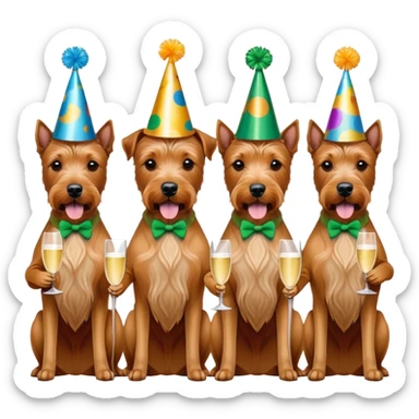 Irish terrier party sticker