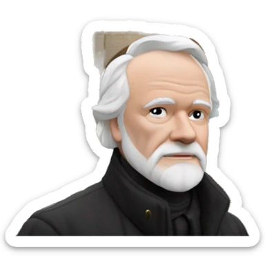 Victor Hugo in front of Notre Dame de Paris sticker