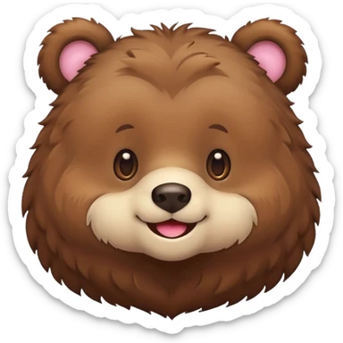 A cute Kawaii bear sticker