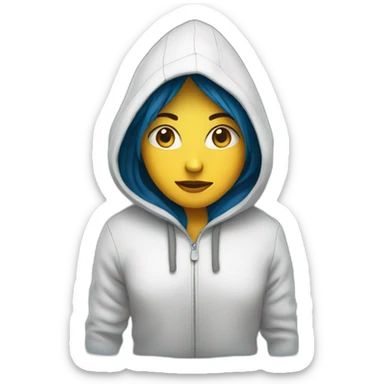 Cath with a hoodie sticker