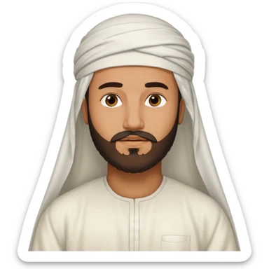 a muslim man sticker