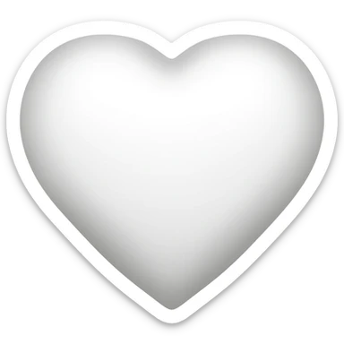 White heart sticker