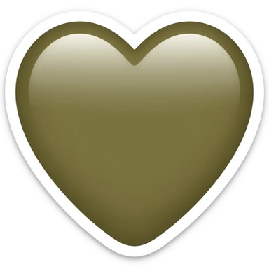 heart emoji with colour code #62724F sticker