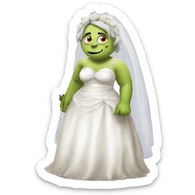 Ogre In wedding dress￼  sticker