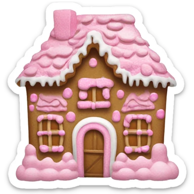Pink gingerbreadhouse sticker
