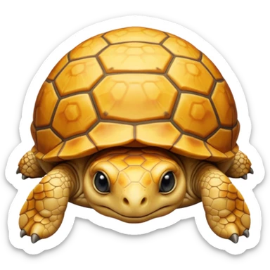 A young yellow tortoise sticker