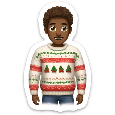 A cute and cozy sweater Christmas  sticker