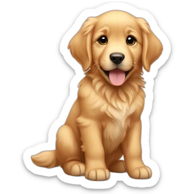 Golden Retriever puppy sticker