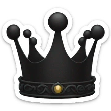 black crown sticker