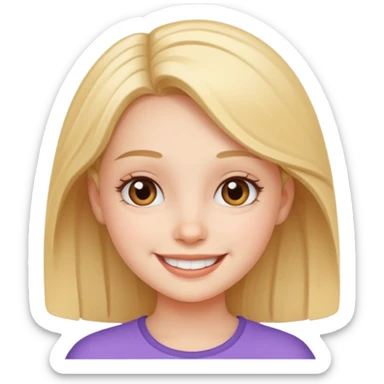 Cute girl for video sticker