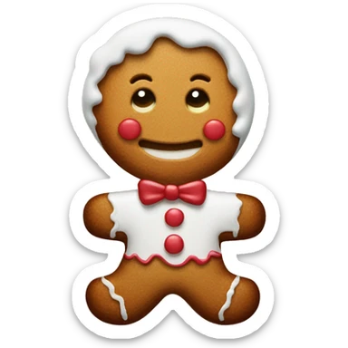 Gingerbread man sticker