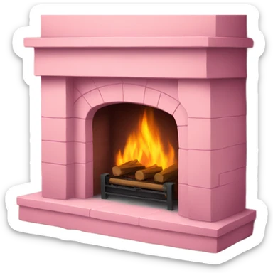 Winter Pink FirePlace sticker
