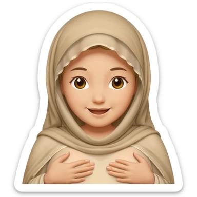 Une femme voilée enceinte sticker