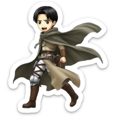 Levi attack on titan sticker