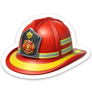 firefighter's hat sticker