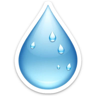 Una gota de agua blanca sticker