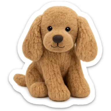 cute cocker spaniel puppy jellycat plushie sticker