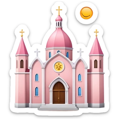 light pink coquette church sticker
