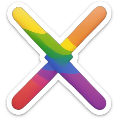 LGBT+ flag cross na zi in the middle sticker