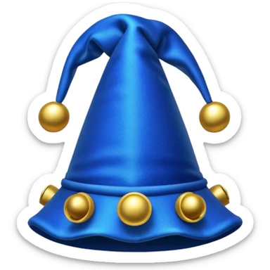 blue jester hat sticker