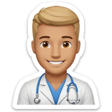 Muscular guy nurse sticker