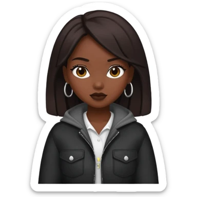 A cute baddie girl sticker