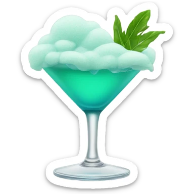 cocktail with sea foam sticker