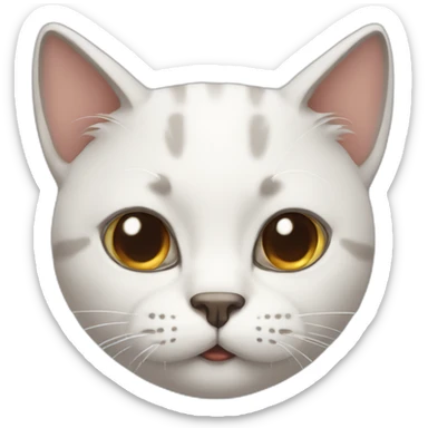 cat with one eyebrow raised sticker