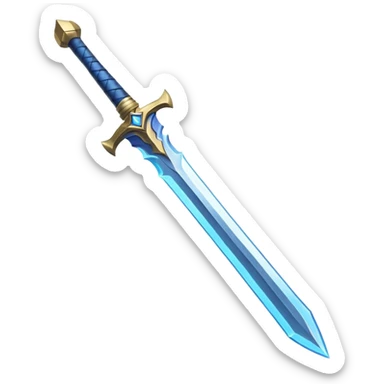 Master Sword from Legend of Zelda with blue hilt sticker