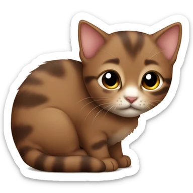 Cute brown kitten  sticker