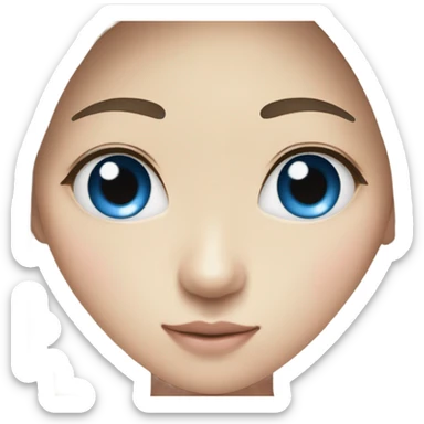 Korean girl (black eyes) with her norwegian boyfriend(blue eyes) sticker