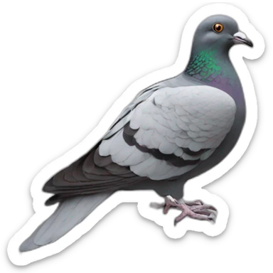 pigeon on a car sticker