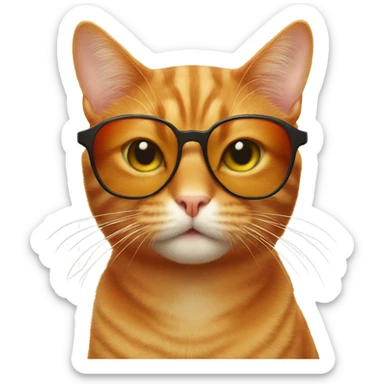 Ginger cat with sunglasses sticker