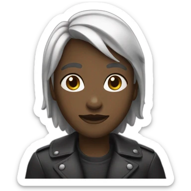 Blanc fouette noir sticker