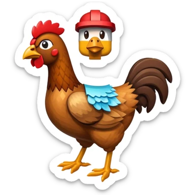 Minecraft chicken jockey sticker