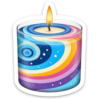 Aesthetic Day And Night Sky scented Candle sticker