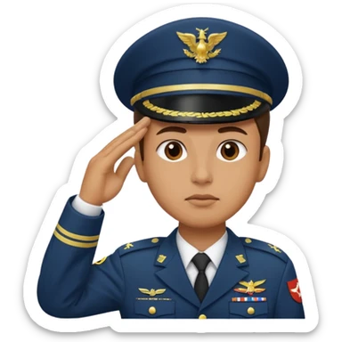 soldier saluting sticker