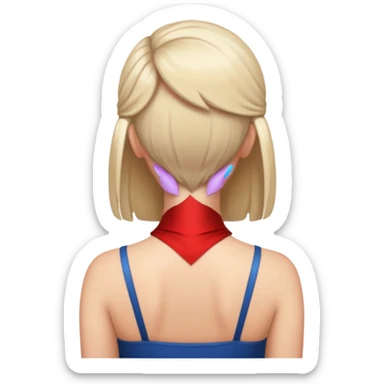 Woman booty cheeks from behind, naked sticker