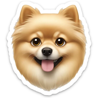 Cream Pomeranian  sticker