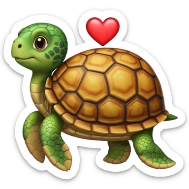 See Turtle in love sticker
